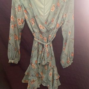 A western front tie floral dress